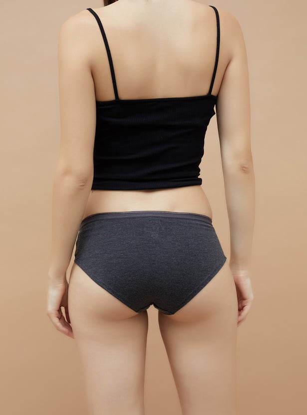 GINGER Solid Hipster Panties - Pack of 3