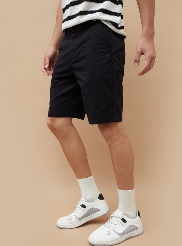 FAME FOREVER Solid Regular Fit Shorts