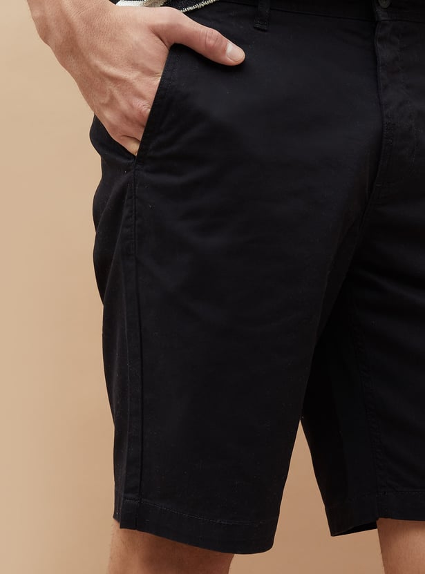 FAME FOREVER Solid Regular Fit Shorts