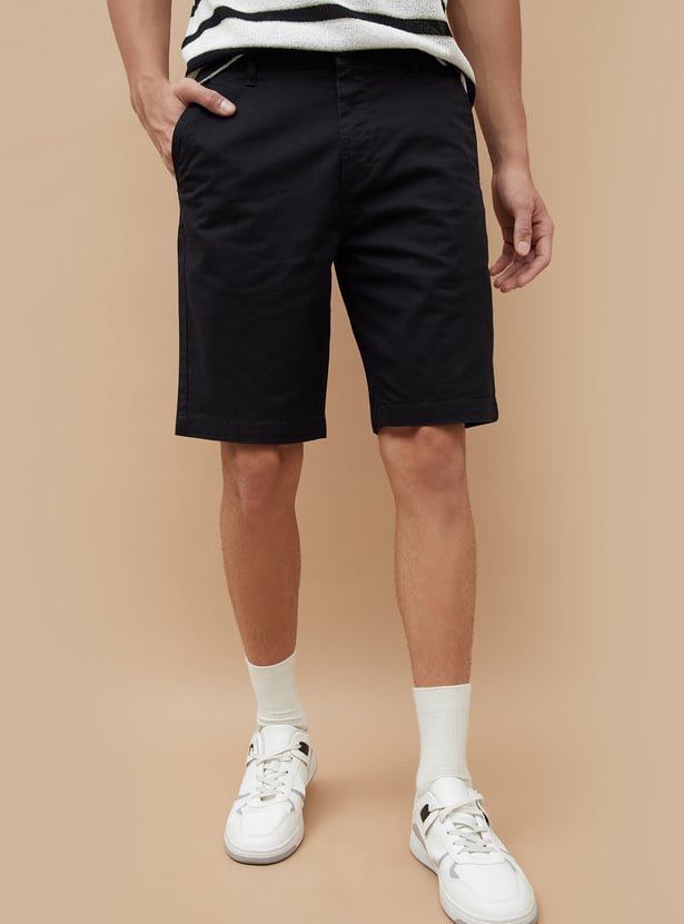FAME FOREVER Solid Regular Fit Shorts