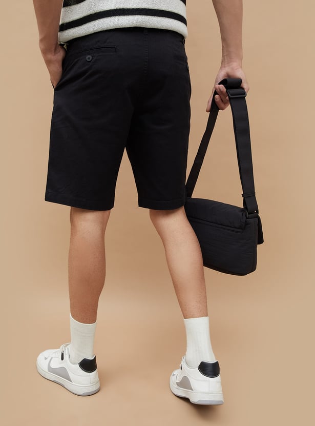 FAME FOREVER Solid Regular Fit Shorts
