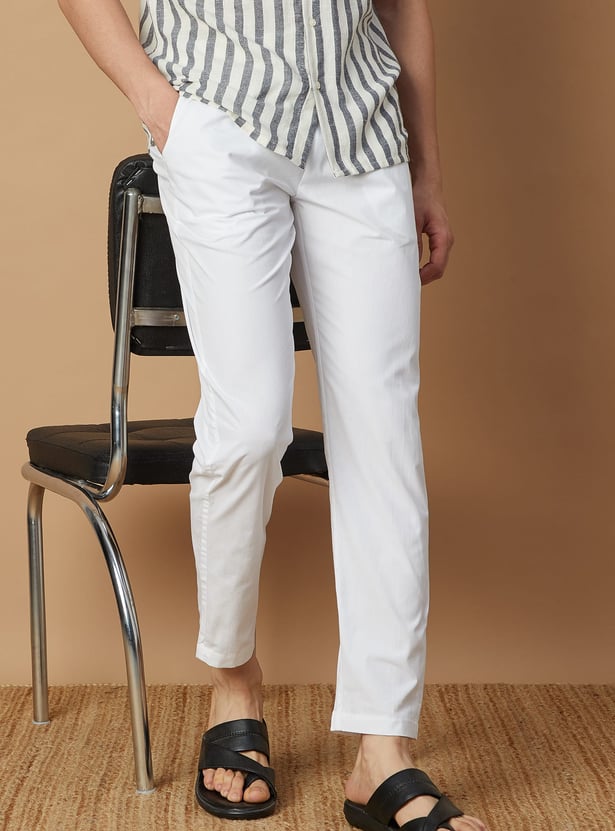 MELANGE Solid Elasticated Ethnic Pants