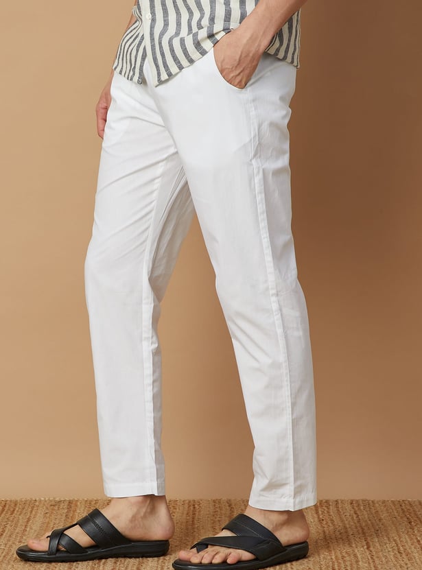 MELANGE Solid Elasticated Ethnic Pants