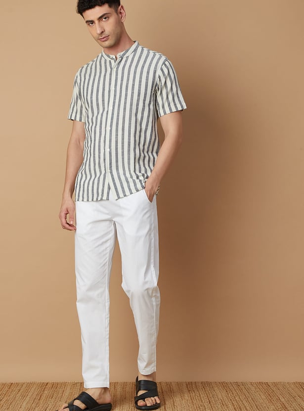 MELANGE Solid Elasticated Ethnic Pants