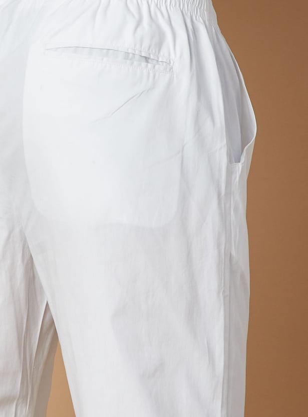 MELANGE Solid Elasticated Ethnic Pants
