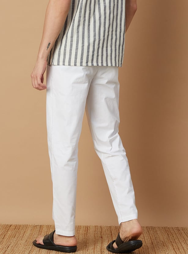 MELANGE Solid Elasticated Ethnic Pants