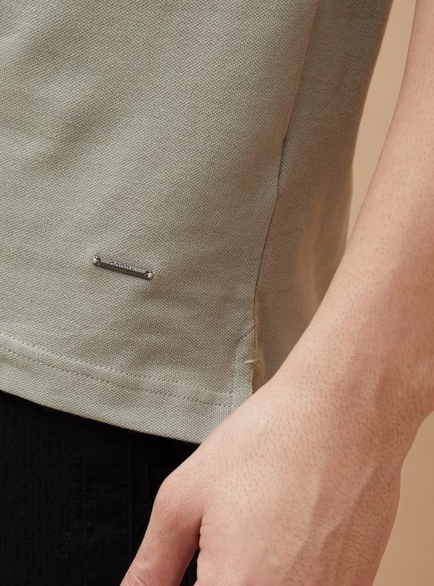CODE Solid Regular Fit Polo T-shirt