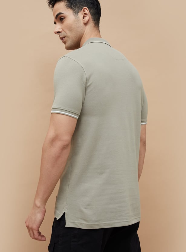 CODE Solid Regular Fit Polo T-shirt
