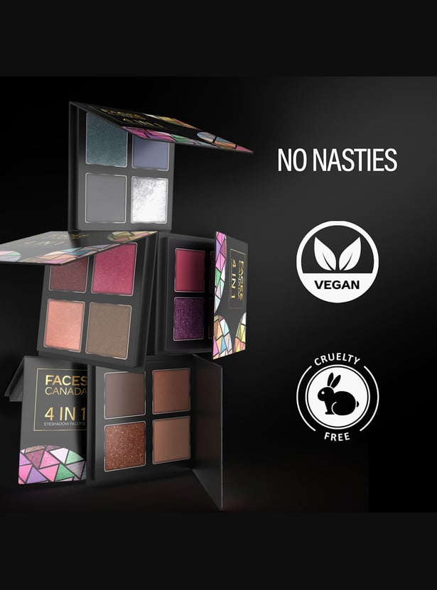 FACES CANADA 4 in 1 Eyeshadow Palette - Moody Moon - 06 - 4.8gm