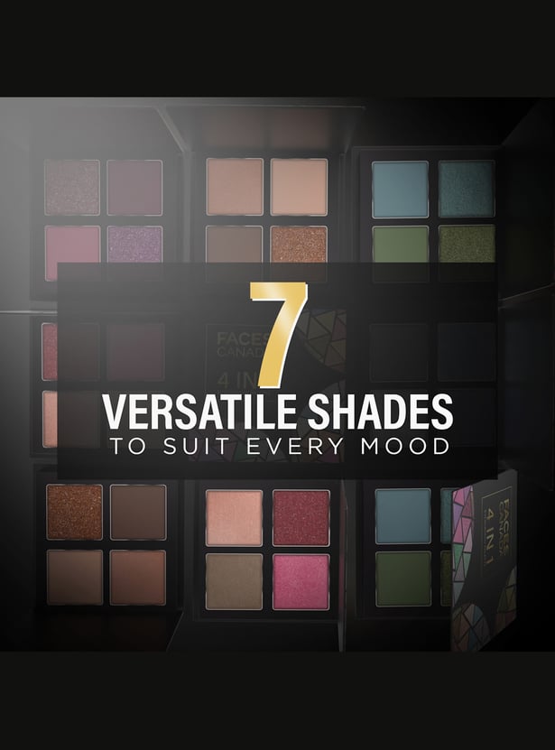 FACES CANADA 4 in 1 Eyeshadow Palette - Moody Moon - 06 - 4.8gm