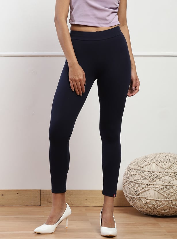 BIBA Solid Ankle Length Leggings