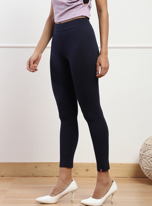 BIBA Solid Ankle Length Leggings