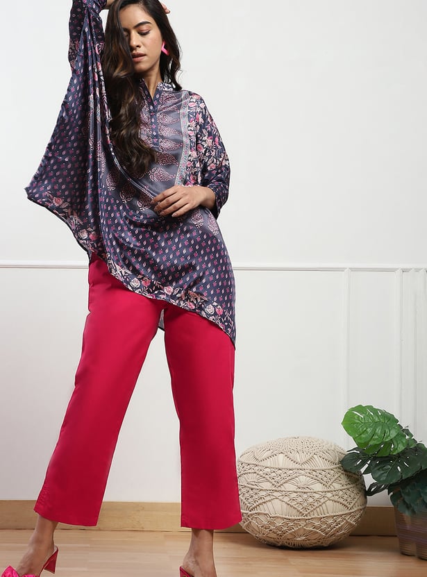 BIBA Solid Straight Pants