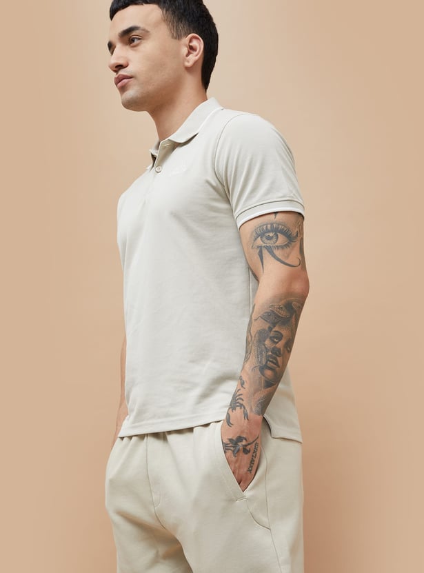 KAPPA Solid Sports Polo T-shirt