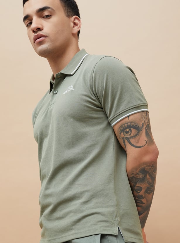 KAPPA Solid Sports Polo T-shirt