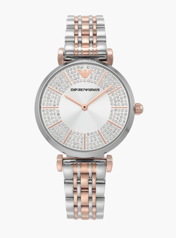 EMPORIO ARMANI Women Embellished Analog Watch with Metal Strap - AR11537I