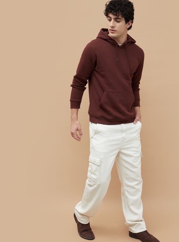 FAME FOREVER Solid Hooded Sweatshirt
