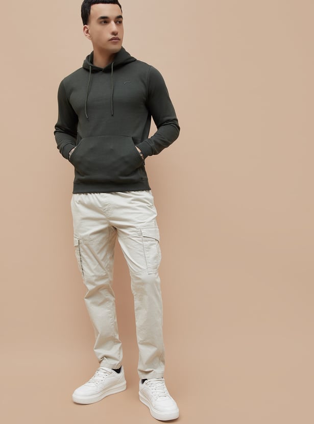 FAME FOREVER Solid Hooded Sweatshirt