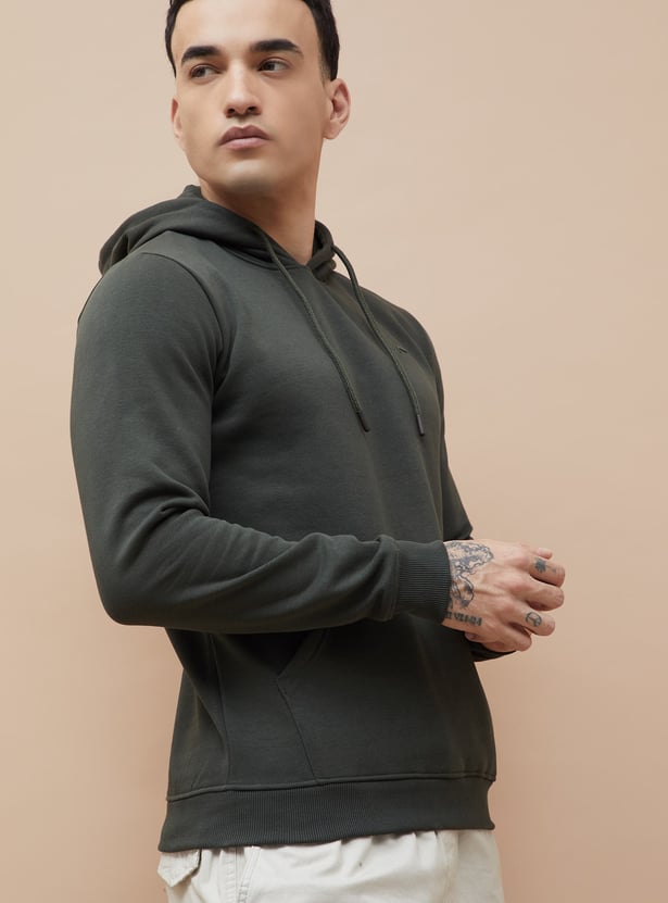 FAME FOREVER Solid Hooded Sweatshirt