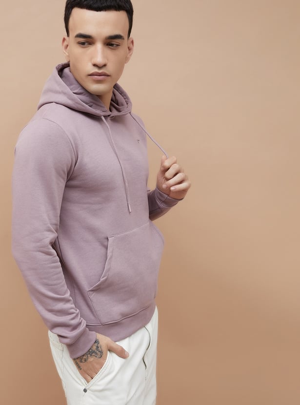 FAME FOREVER Solid Hooded Sweatshirt