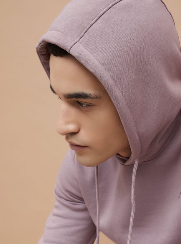 FAME FOREVER Solid Hooded Sweatshirt