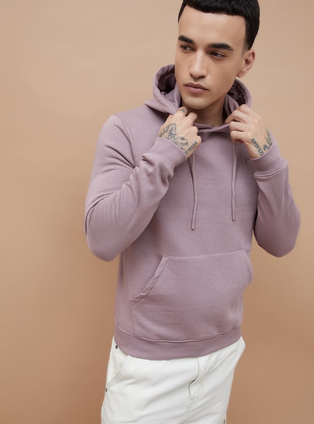 FAME FOREVER Solid Hooded Sweatshirt