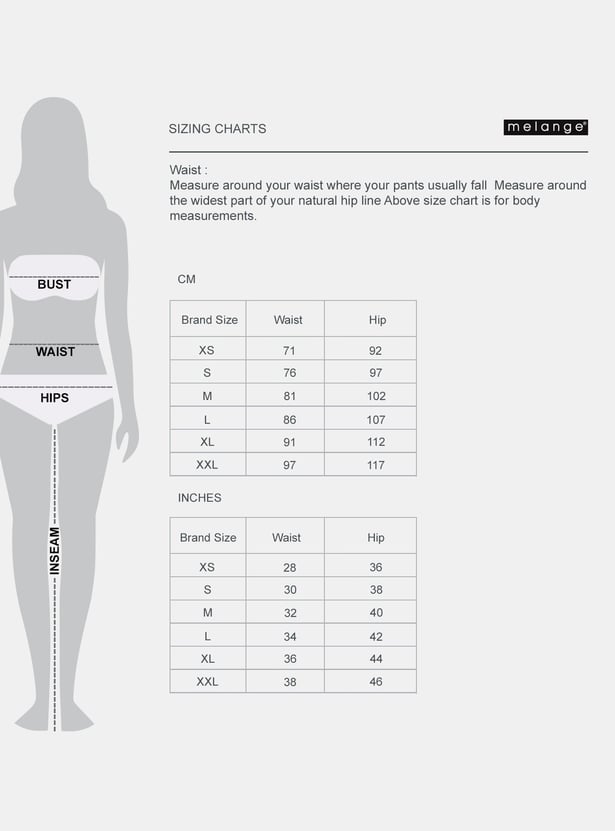 MELANGE Solid Straight Pants