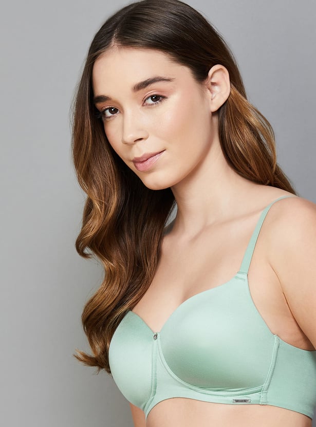 AMANTE Solid Padded Non-Wired T-shirt Bra