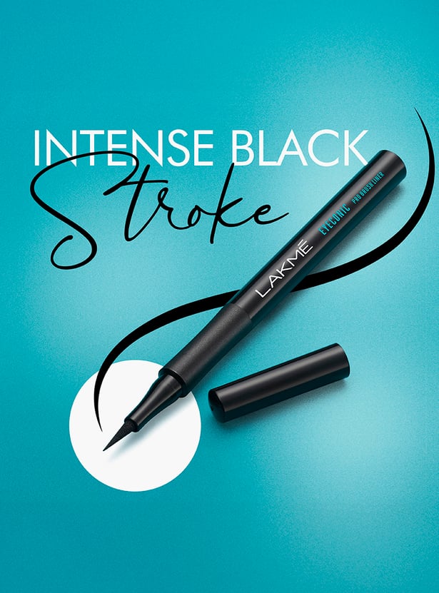 LAKME Eyeconic Pro Brush Liner - Black - 1.2ml