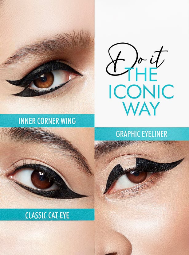 LAKME Eyeconic Pro Brush Liner - Black - 1.2ml