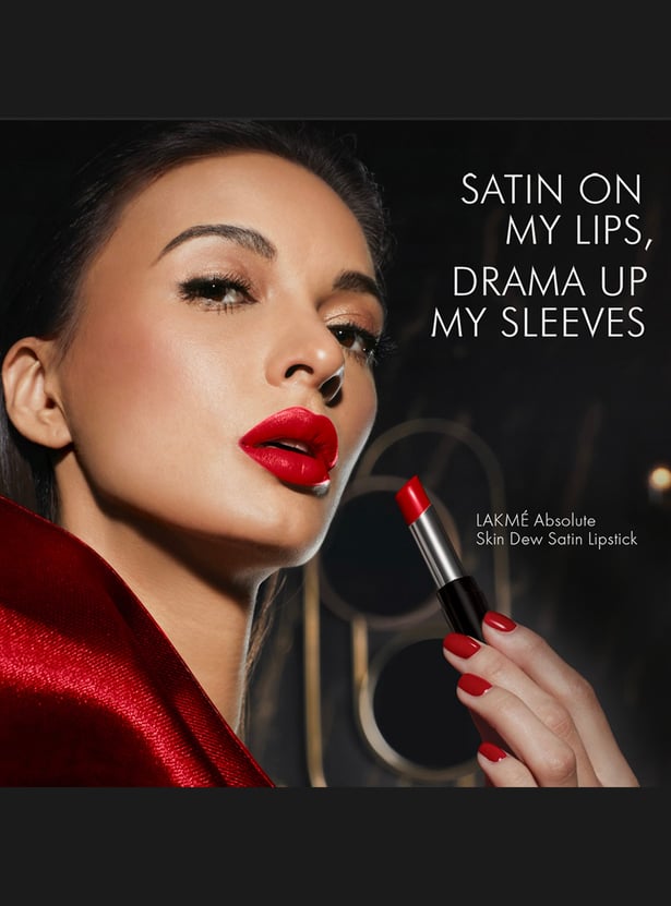 LAKME Absolute Skin Dew Satin Lipstick - 101 Nude Dream - 3.4g