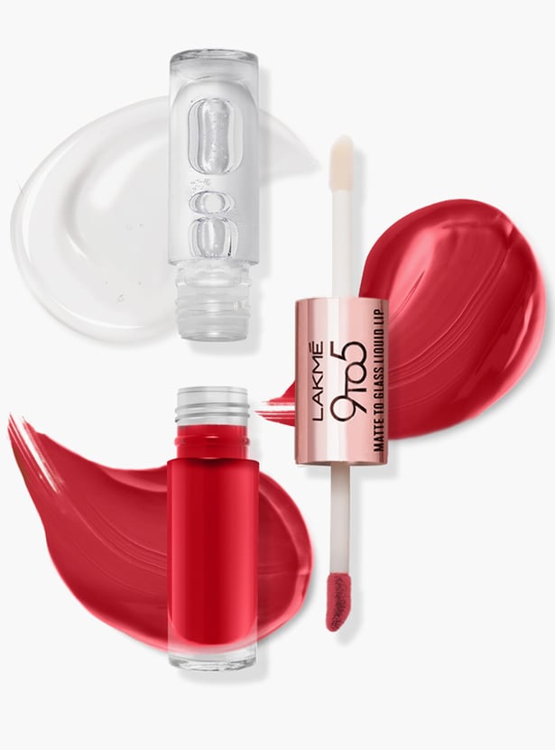 LAKME 9 to 5 Matte to Glass Liquid Lip - Passion Pink - 7.6ml