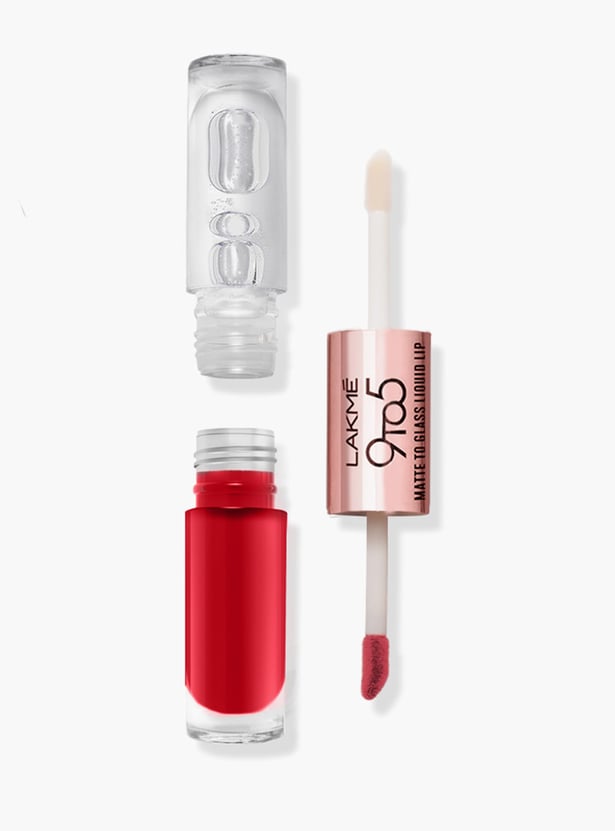 LAKME 9 to 5 Matte to Glass Liquid Lip - Passion Pink - 7.6ml
