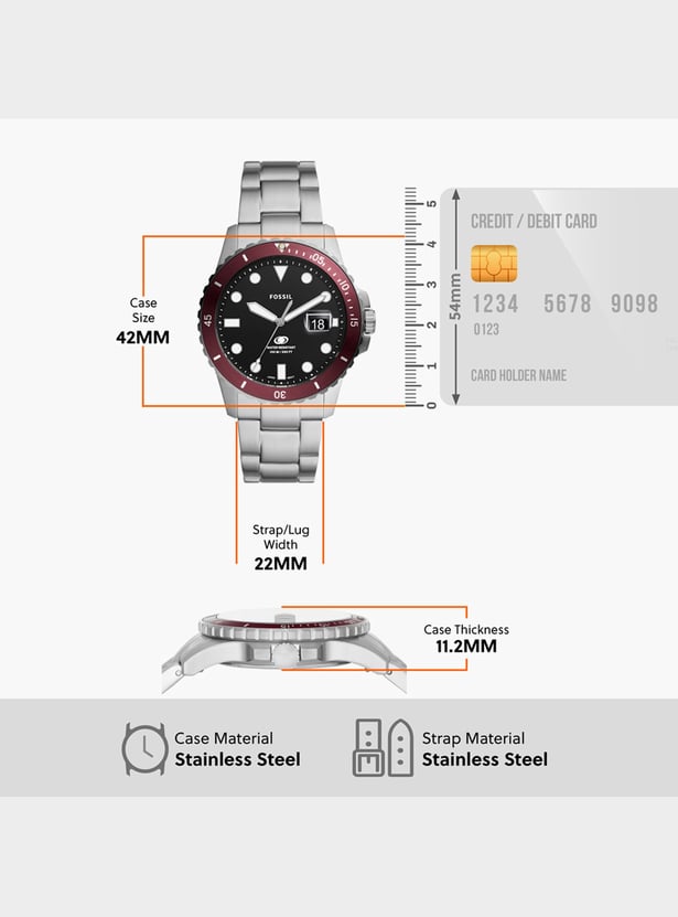 FOSSIL Blue Men Analog Watch with Stainless Steel Strap - FS6013I
