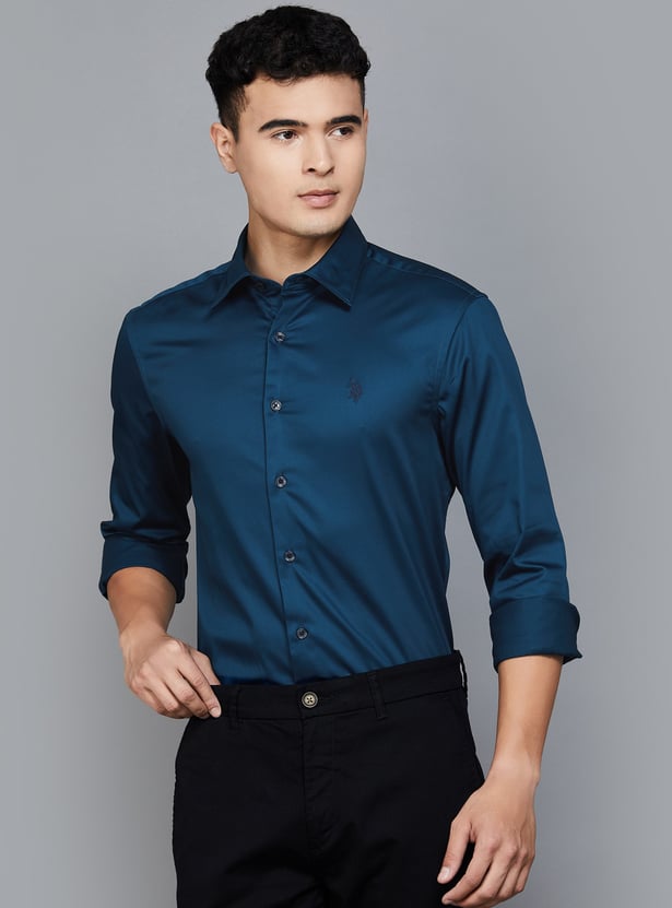 US POLO ASSN Solid Regular Fit Shirt