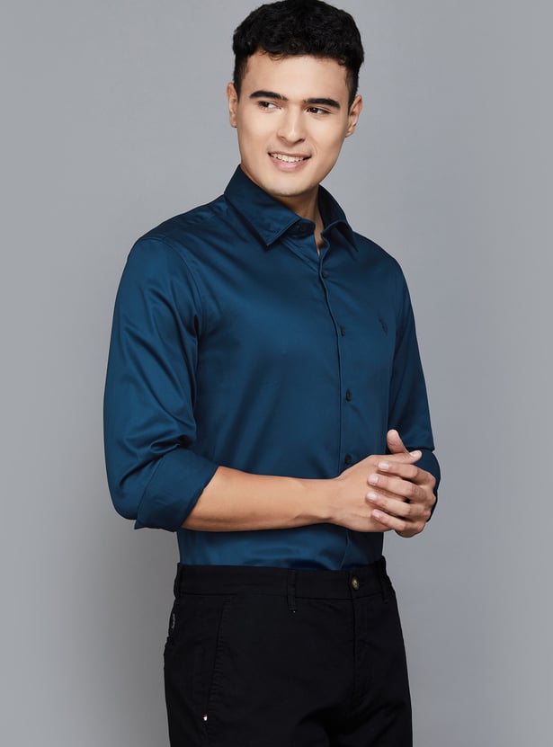 US POLO ASSN Solid Regular Fit Shirt
