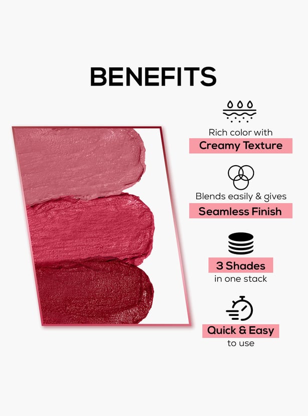 RENEE Glam Stack 3-in-1 Lip and Cheek Tint - Pink - 4.5g