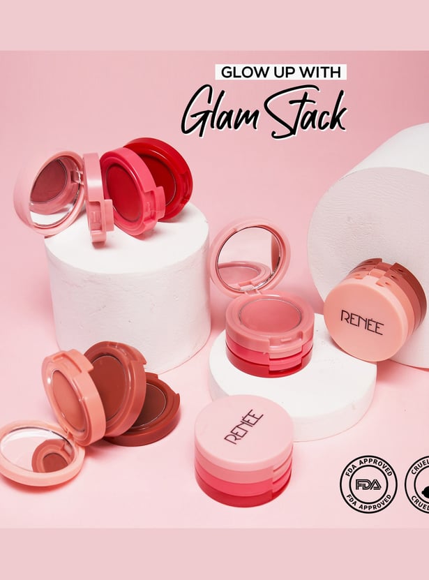 RENEE Glam Stack 3-in-1 Lip and Cheek Tint - Pink - 4.5g