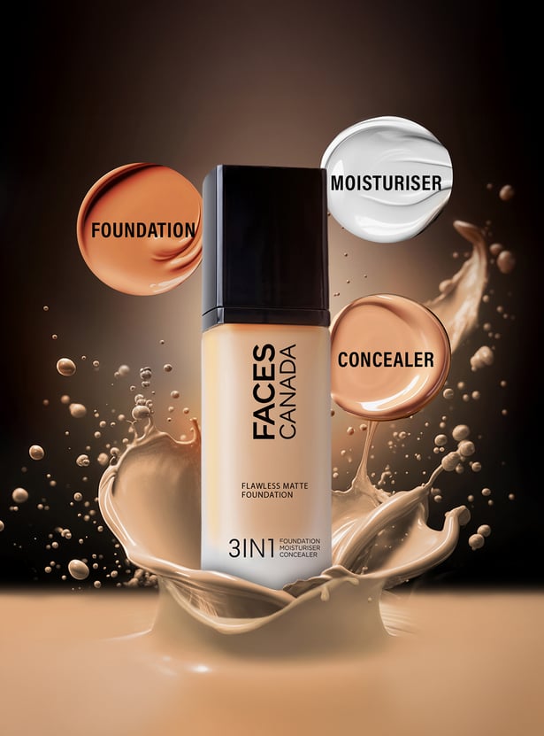 FACES CANADA Flawless 3-in-1 Matte Foundation - Soft Sand 041 - 30ml