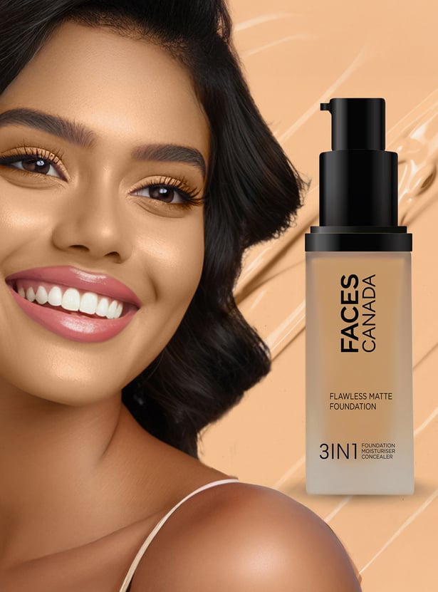 FACES CANADA Flawless 3-in-1 Matte Foundation - Soft Sand 041 - 30ml