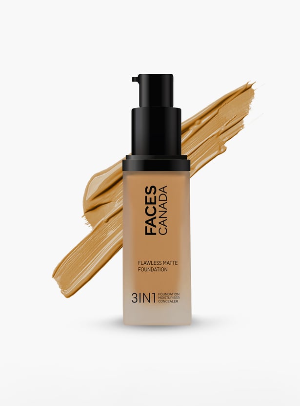 FACES CANADA Flawless 3-in-1 Matte Foundation - Warm Sand 042 - 30ml