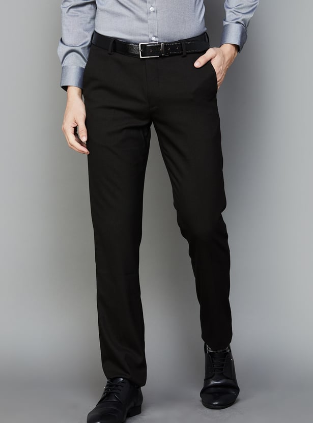 ARROW Men Solid Regular Fit Formal Trousers
