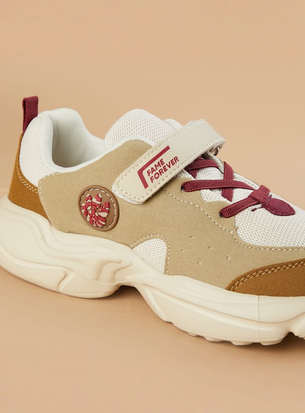 FAME FOREVER Boys Colourblock Lace-Up Sneakers