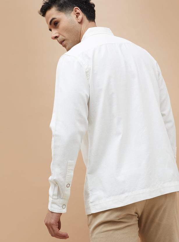 CODE UNWIND Solid Regular Fit Shacket