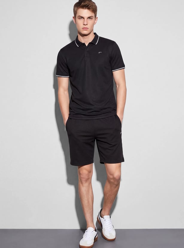 FAME FOREVER ACTIVE Solid Regular Fit Polo T-shirt