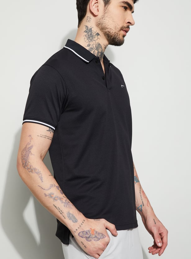 FAME FOREVER ACTIVE Solid Regular Fit Polo T-shirt