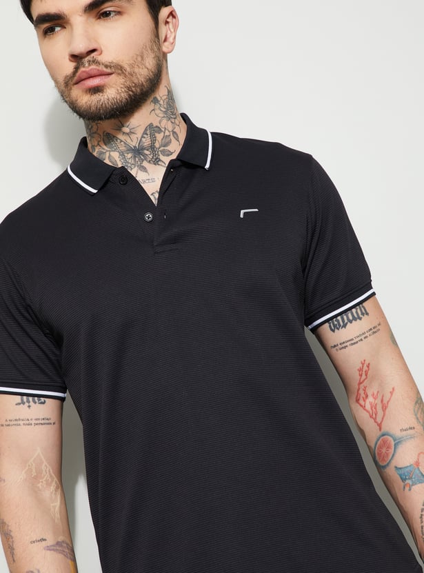 FAME FOREVER ACTIVE Solid Regular Fit Polo T-shirt