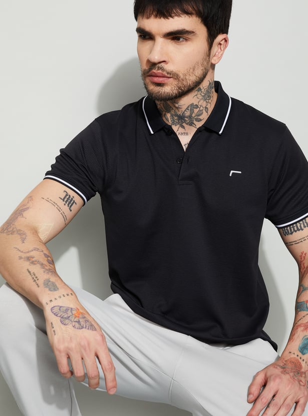 FAME FOREVER ACTIVE Solid Regular Fit Polo T-shirt