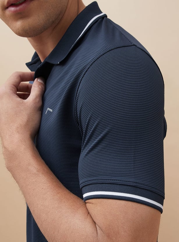 FAME FOREVER ACTIVE Solid Regular Fit Polo T-shirt