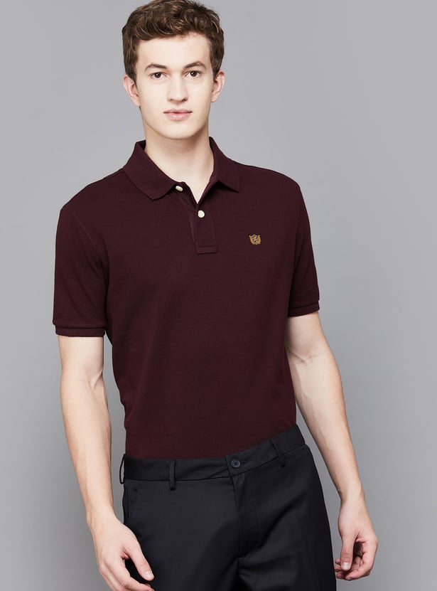 FAHRENHEIT Men Solid Regular Fit Polo T-shirt